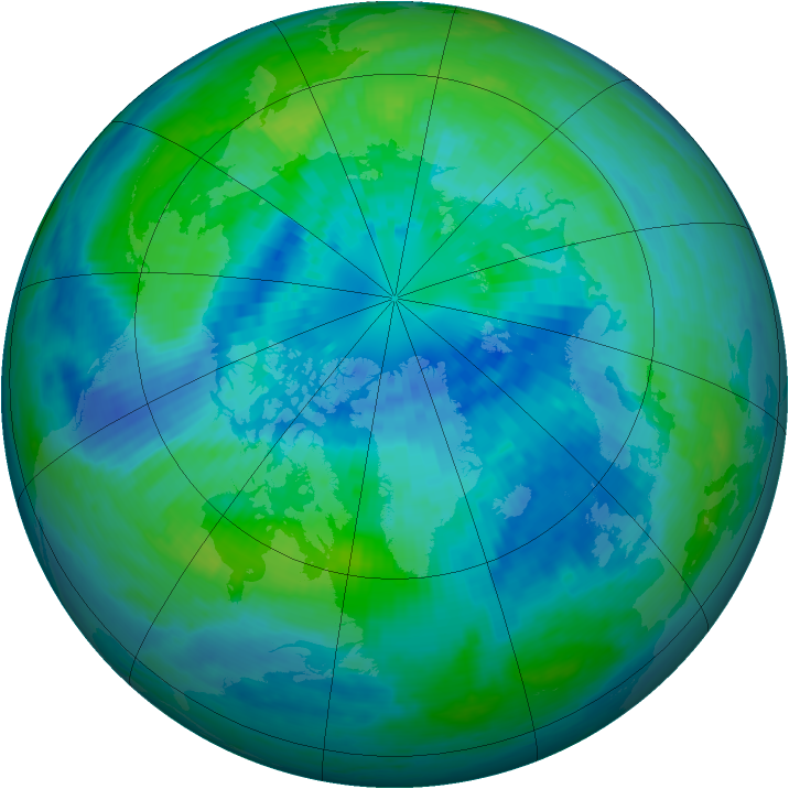 Arctic ozone map for 27 September 2002